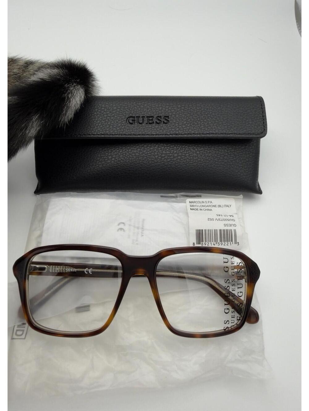 Authentic Guess GU50073 052 Dark Havana Design Prescription Eyeglasses
